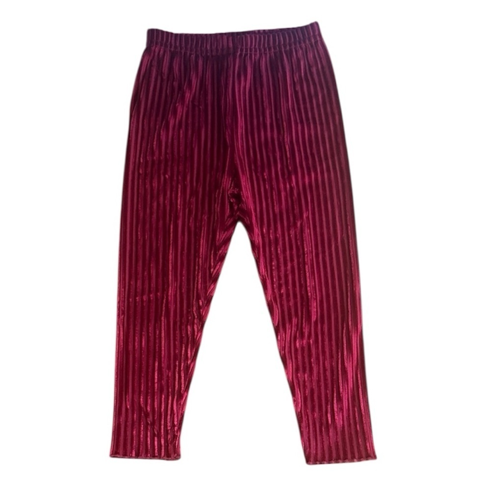 ❤️🆕 SHEIN Ribbed Velvet Red baby Leggings size 18-24 months